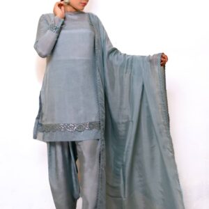 silver mist luxury pret set